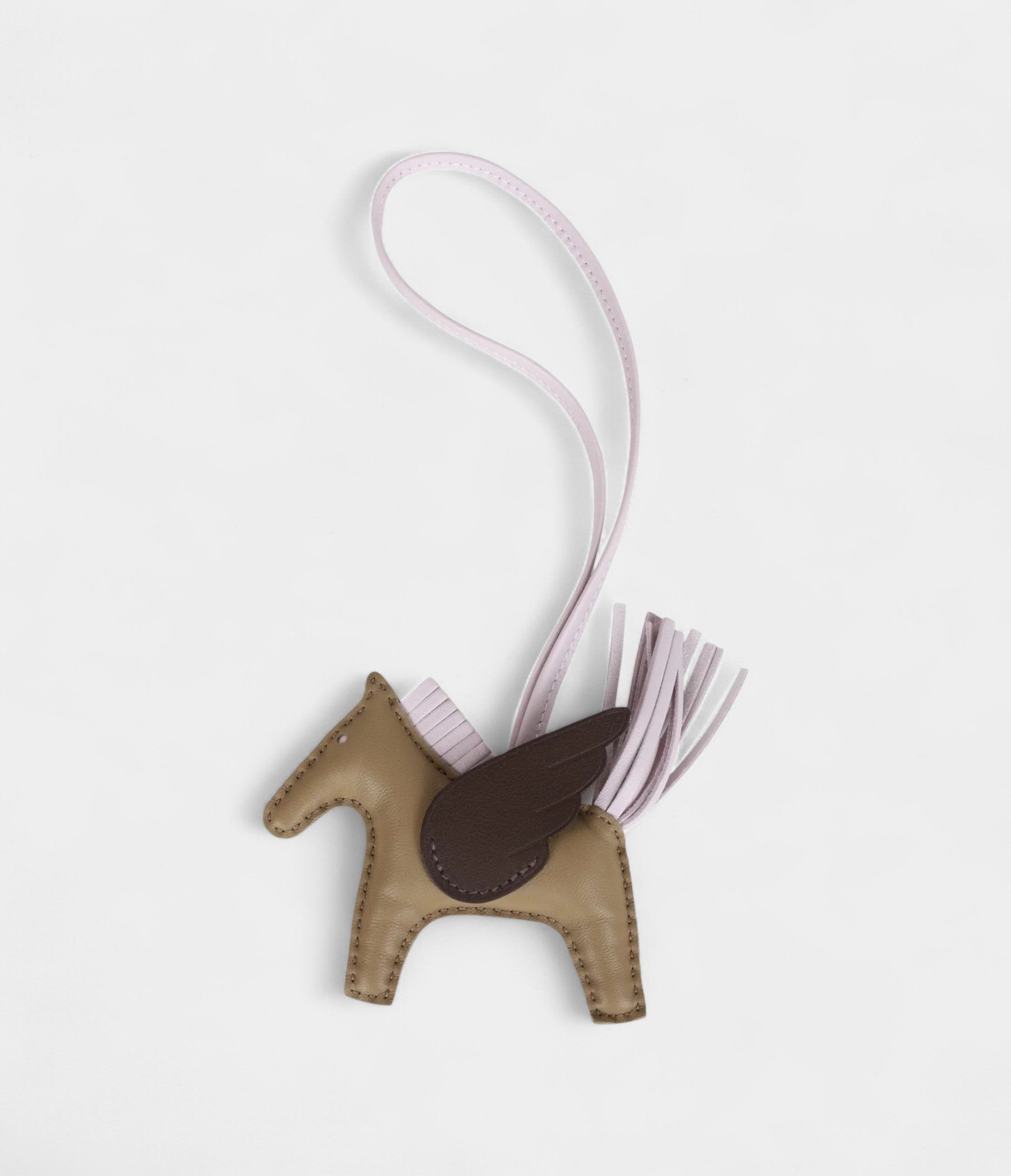 HMPegasus Rodeo Bag Charm PM Beige Marfa Mauve Pale Moka Lambskin