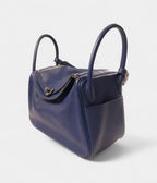 Hermes Phw Lindy 30 2way Shoulder Hand Bag Vaux Swift Leather Blue Indigo