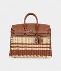 HMPicnic BK 25 Gold Swift and Stripe Wicker Palladium Hardware