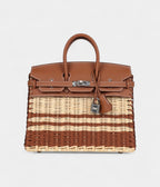 HMPicnic BK 25 Gold Swift and Stripe Wicker Palladium Hardware