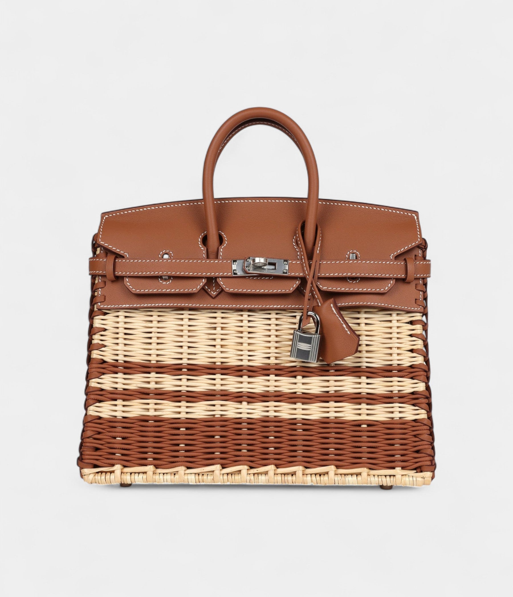 HMPicnic BK 25 Gold Swift and Stripe Wicker Palladium Hardware