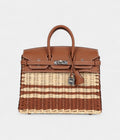 HMPicnic BK 25 Gold Swift and Stripe Wicker Palladium Hardware