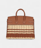 HMPicnic BK 25 Gold Swift and Stripe Wicker Palladium Hardware