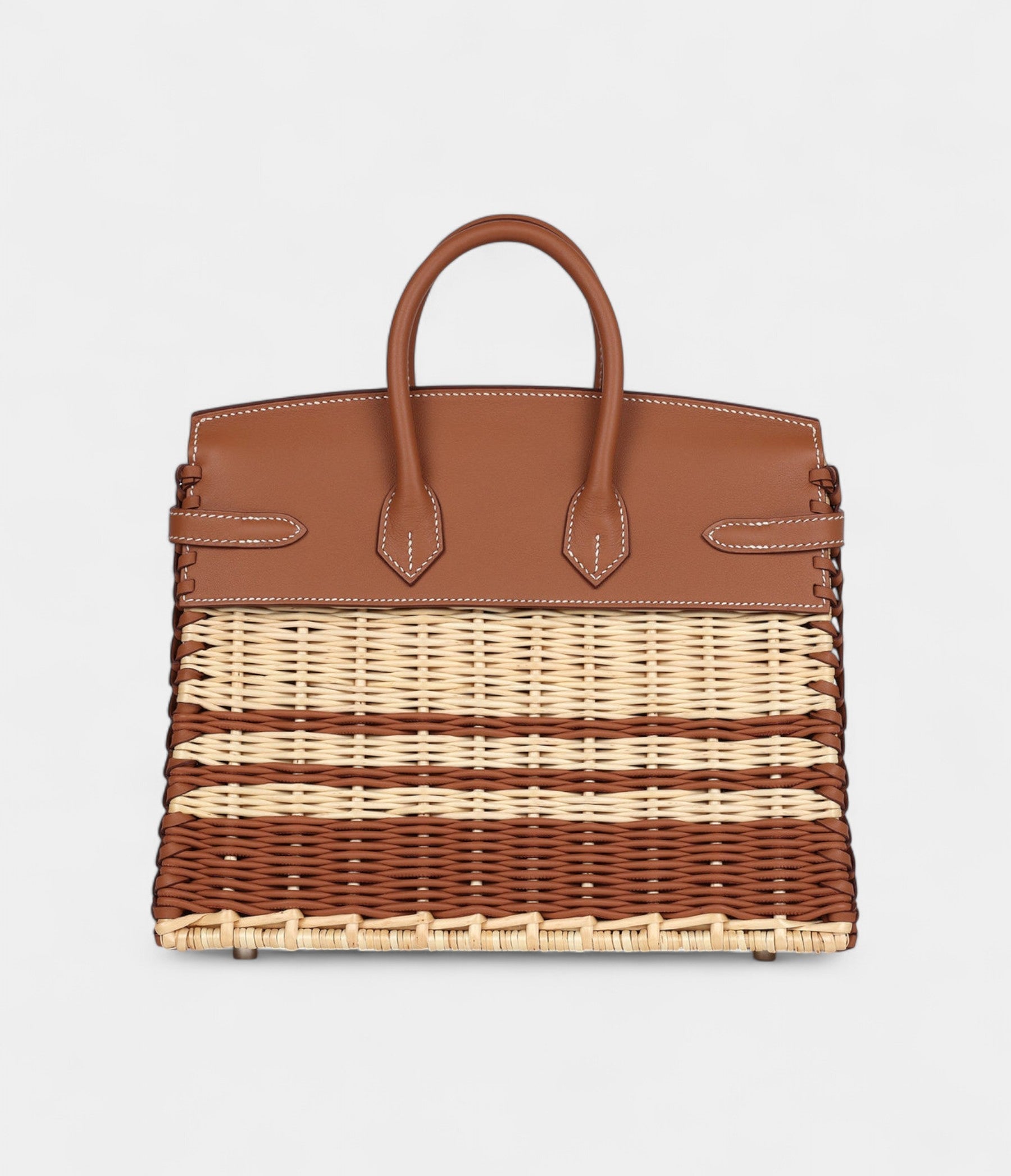 HMPicnic BK 25 Gold Swift and Stripe Wicker Palladium Hardware