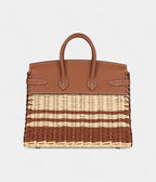 HMPicnic BK 25 Gold Swift and Stripe Wicker Palladium Hardware