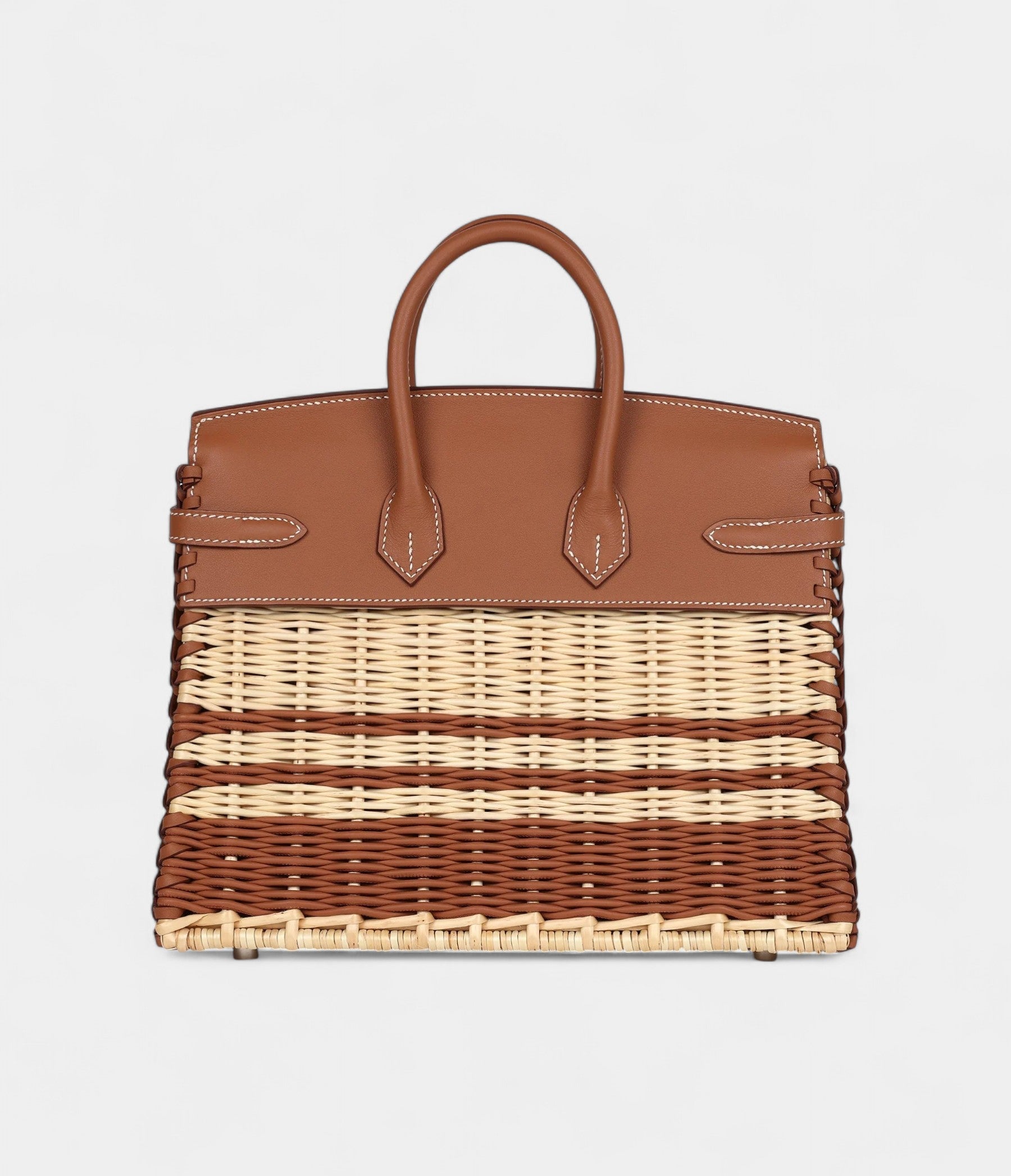 HMPicnic BK 25 Gold Swift and Stripe Wicker Palladium Hardware