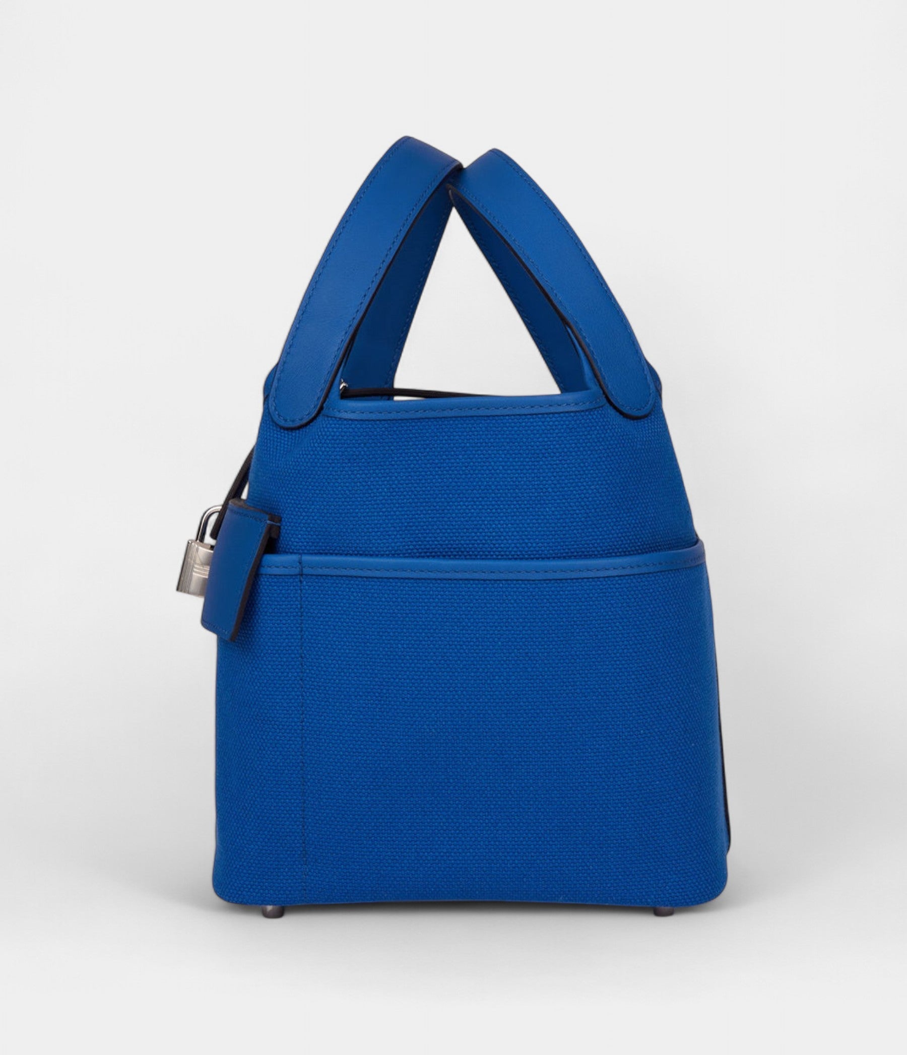 HMPicotin Lock 18 Bleu Swift and Toile Canvas Palladium Hardware