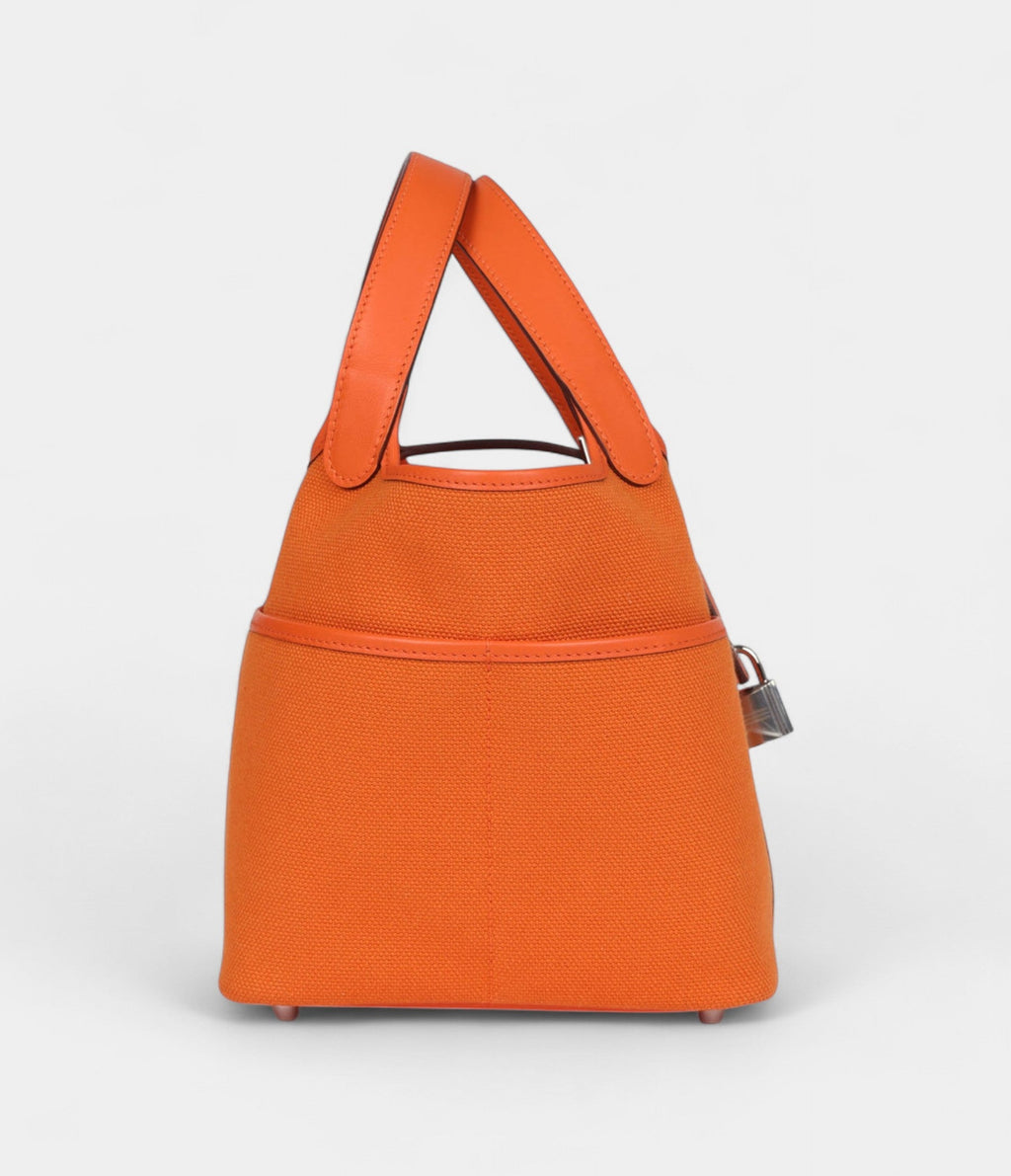 HMPicotin Lock 18 Cargo Orange Swift and Toile Canvas Palladium Hardware