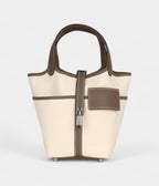HMPicotin Lock 18 Cargo Toile Canvas and Etoupe Swift Palladium Hardware