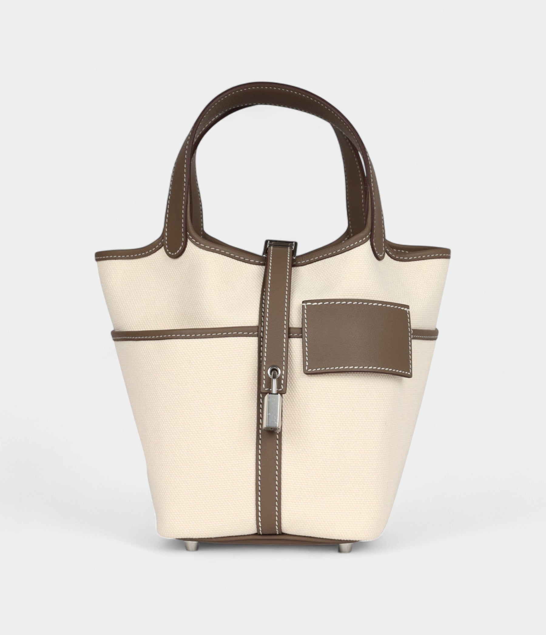 HMPicotin Lock 18 Cargo Toile Canvas and Etoupe Swift Palladium Hardware