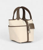 HMPicotin Lock 18 Cargo Toile Canvas and Etoupe Swift Palladium Hardware