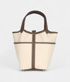 HMPicotin Lock 18 Cargo Toile Canvas and Etoupe Swift Palladium Hardware