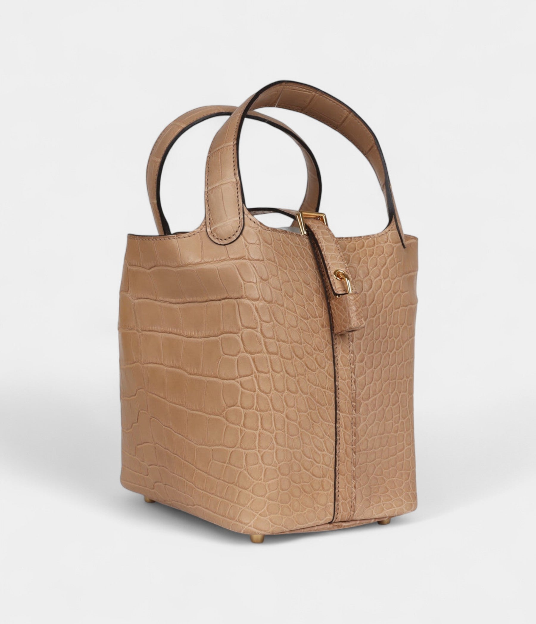 HMPicotin Lock 18 Chai Matte Alligator Gold Hardware