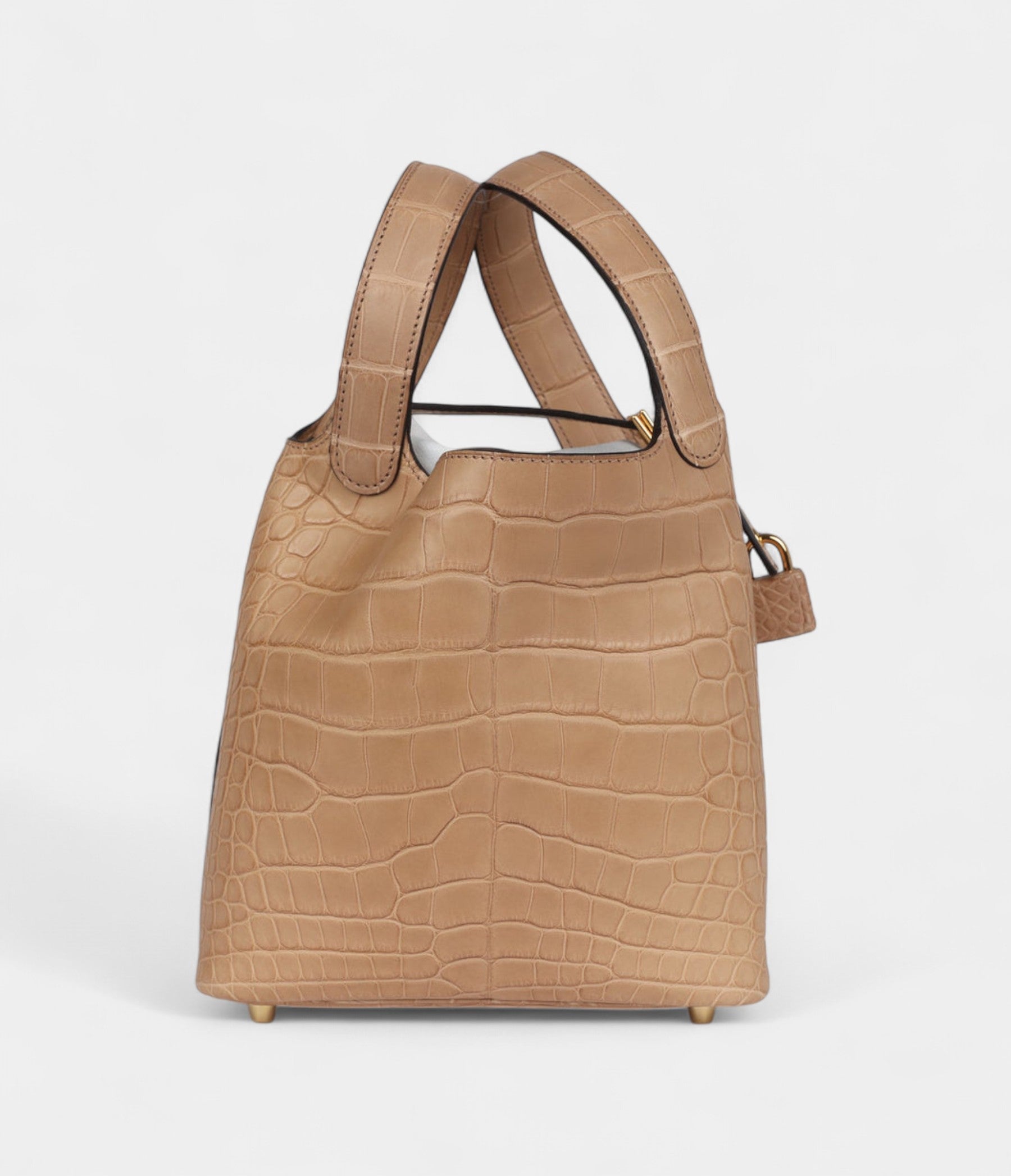 HMPicotin Lock 18 Chai Matte Alligator Gold Hardware