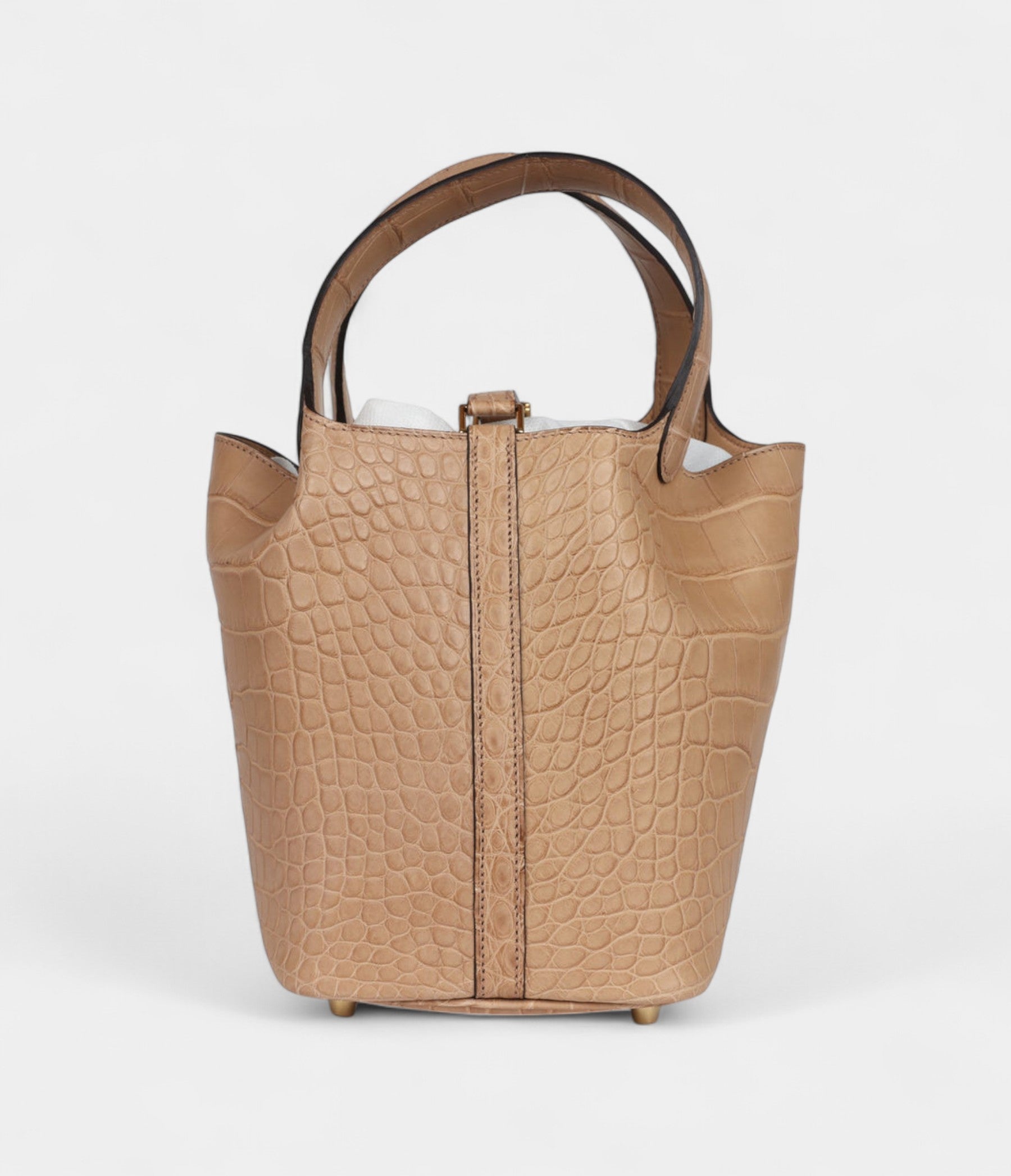 HMPicotin Lock 18 Chai Matte Alligator Gold Hardware