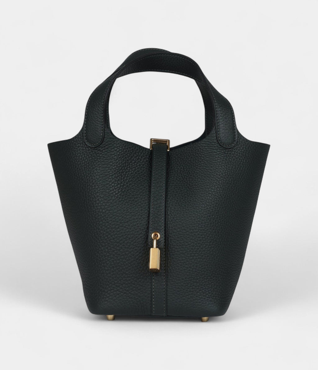 HMPicotin Lock 18 Dark Green Clemence Gold Hardware