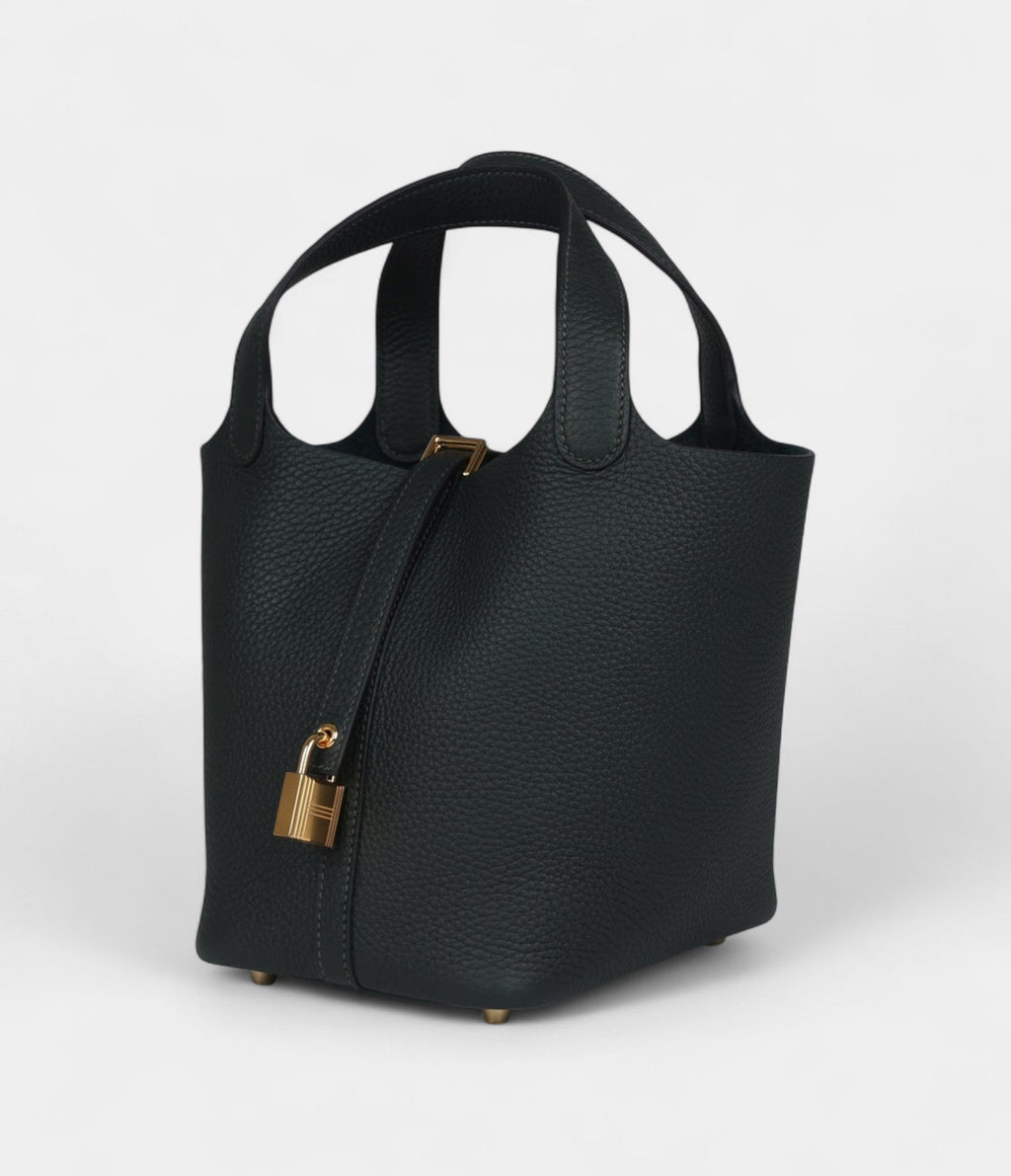 HMPicotin Lock 18 Dark Green Clemence Gold Hardware