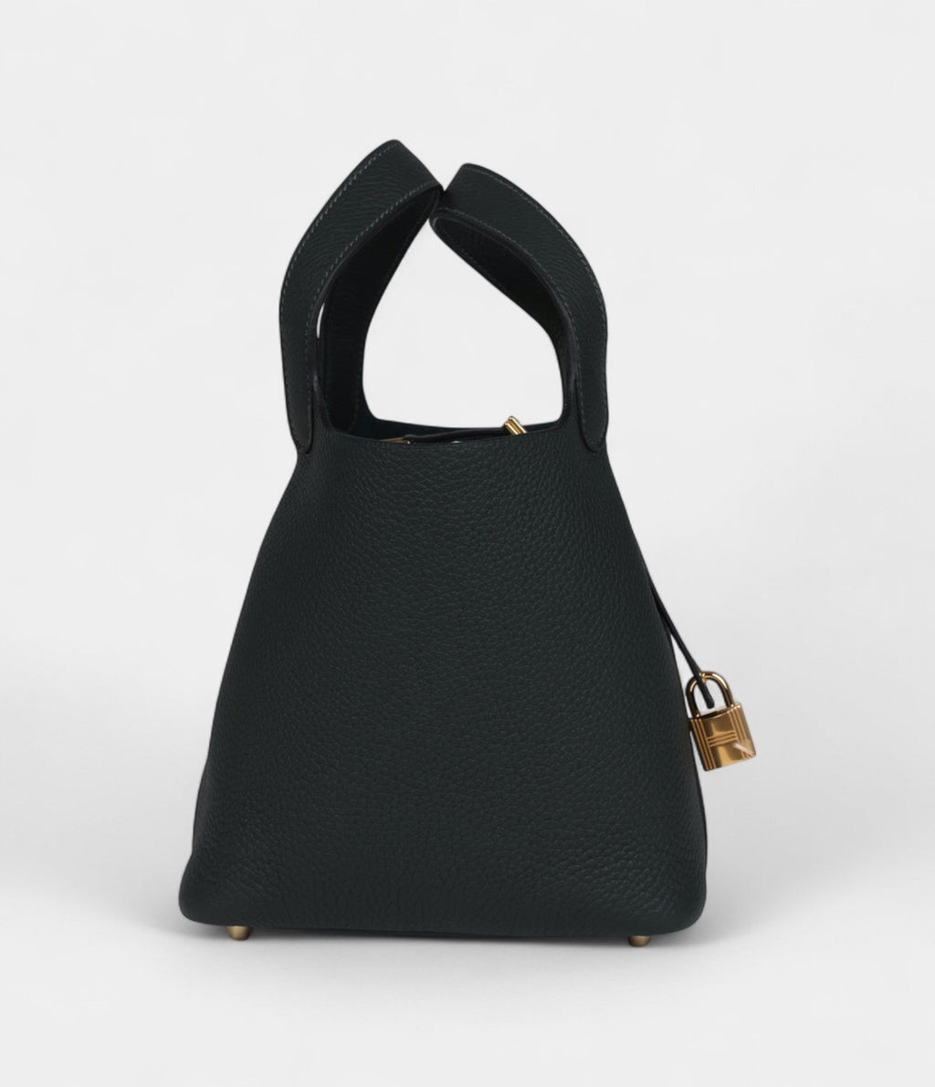 HMPicotin Lock 18 Dark Green Clemence Gold Hardware