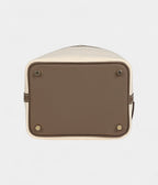 HMPicotin Lock 18 Ecru Toile Canvas and Etoupe Swift Gold Hardware