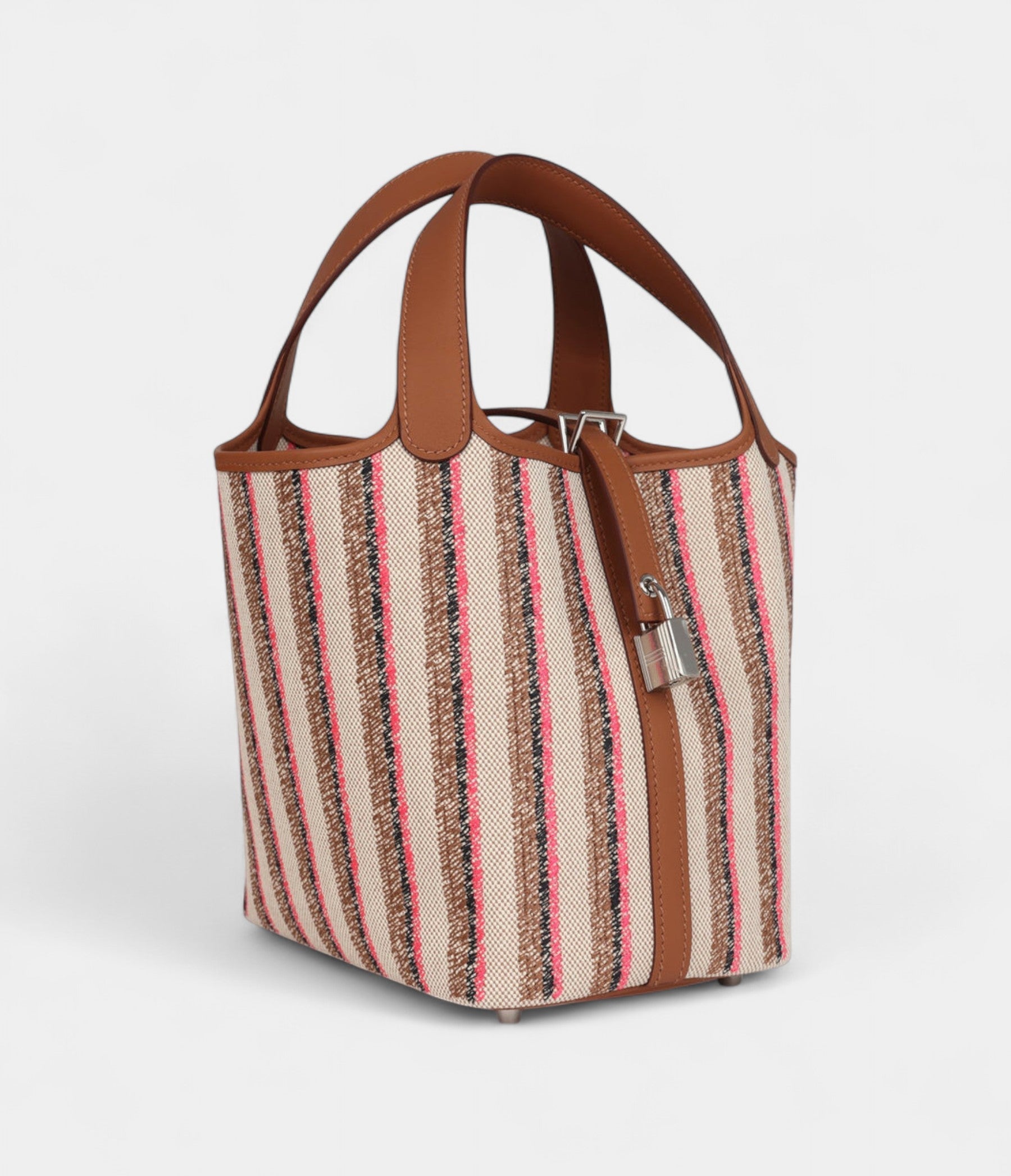 HMPicotin Lock 18 Gold, Ecru-Beige, Rose Pop, Black Toile H and Fauve Swift Palladium Hardware