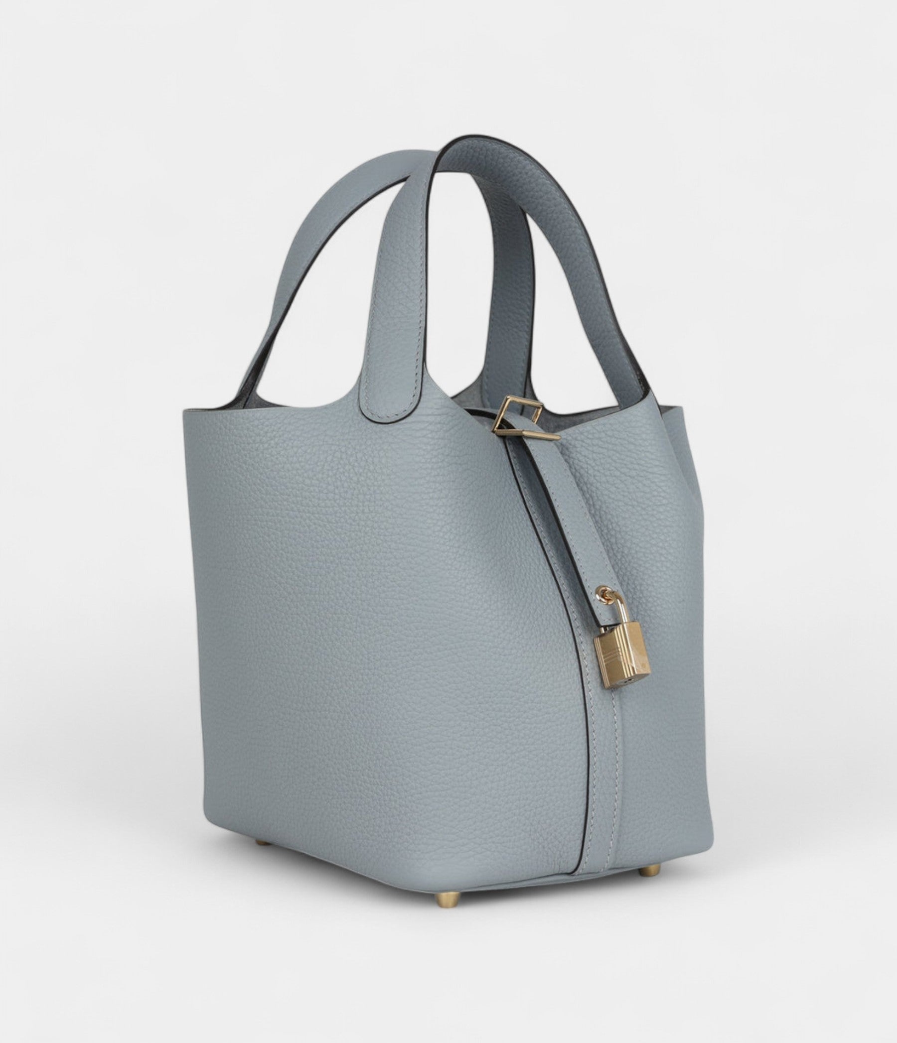 HMPicotin Lock 18 Grey Pantin Clemence Permabrass Hardware