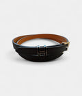 HMPop H Leather Belt Enamel Buckle