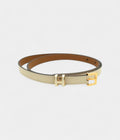 HMPop H Leather Belt with Enamel Buckle