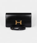 HMRock Constance Wallet To Go Black Box Gold Hardware