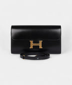 HMRock Constance Wallet To Go Black Box Gold Hardware