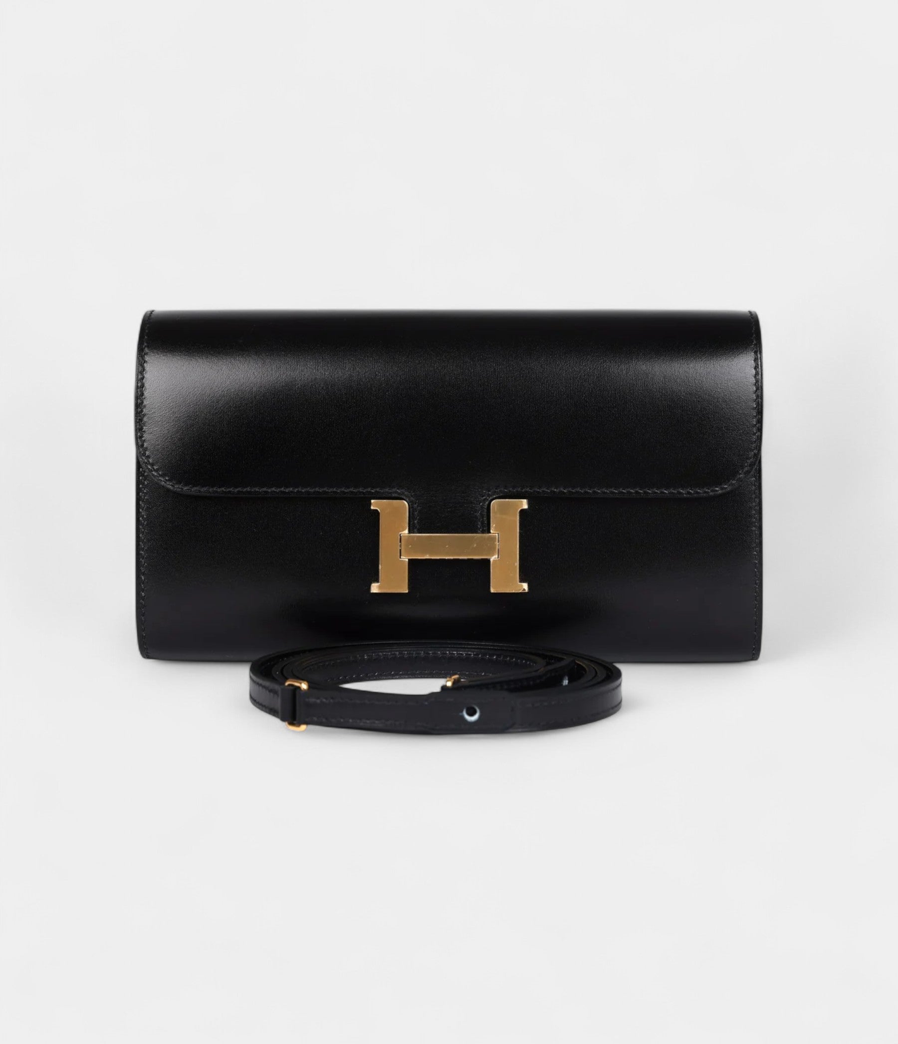 HMRock Constance Wallet To Go Black Box Gold Hardware