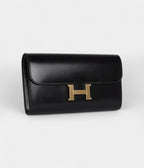 HMRock Constance Wallet To Go Black Box Gold Hardware