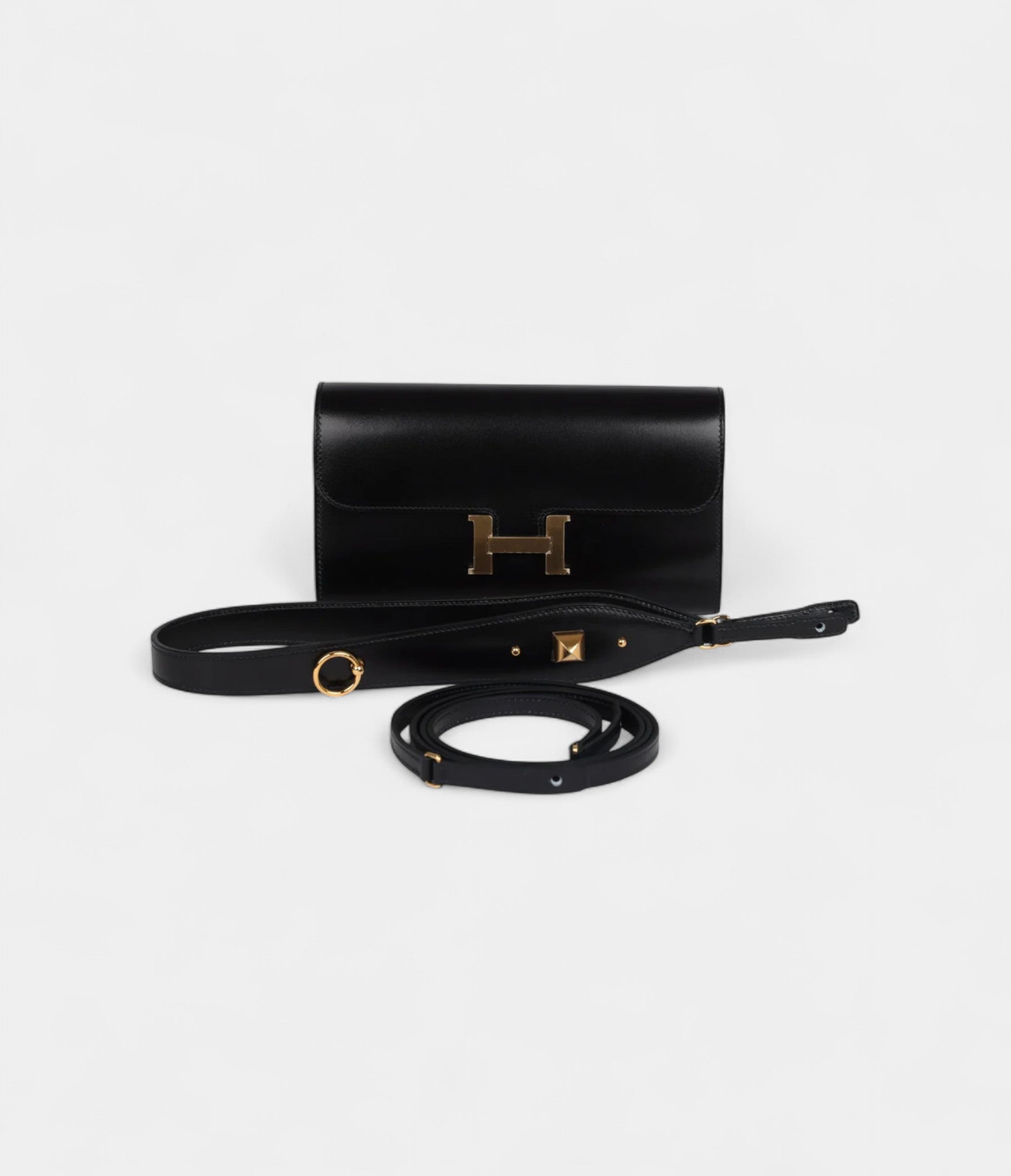 HMRock Constance Wallet To Go Black Box Gold Hardware