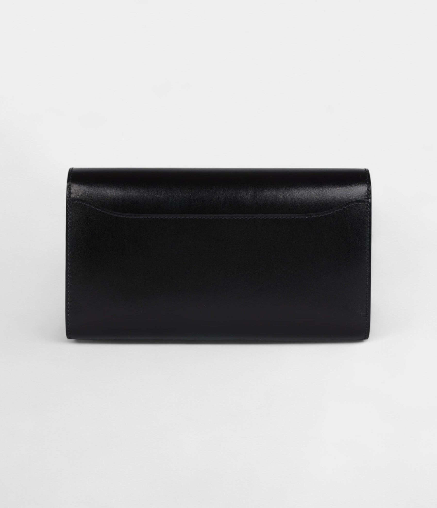 HMRock Constance Wallet To Go Black Box Leather with Gold Hardware
