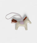 HMRodeo Bag Charm MM Craie Gold and Mauve Pale Milo Lambskin