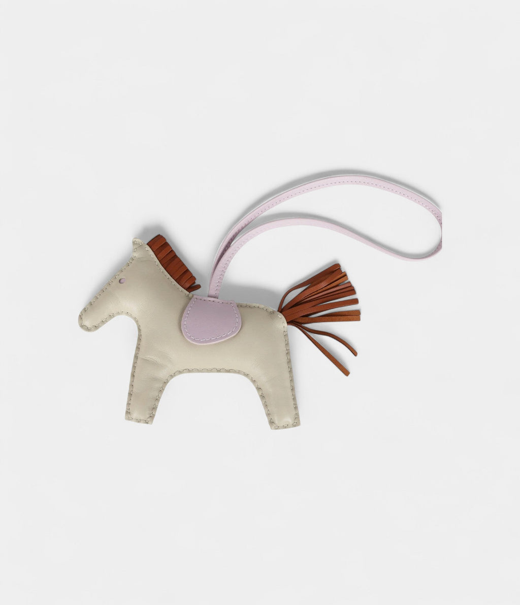 HMRodeo Bag Charm MM Craie Gold and Mauve Pale Milo Lambskin