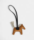 HMRodeo Bag Charm PM Sesame Craie Black Milo Lambskin