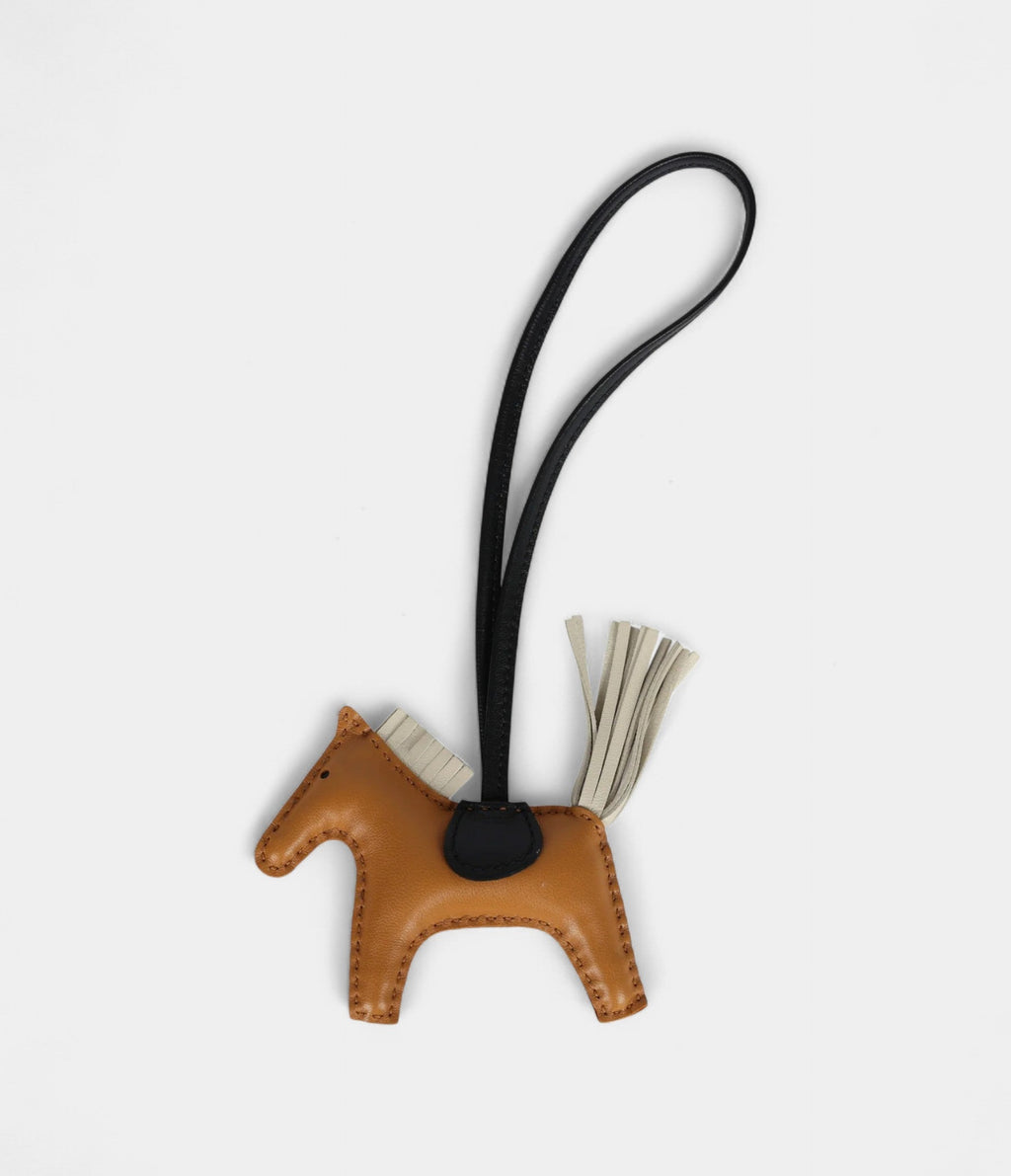HMRodeo Bag Charm PM Sesame Craie Black Milo Lambskin