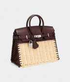 HMRouge Sellier Swift and Osier Wicker Picnic BK 25 Palladium Hardware
