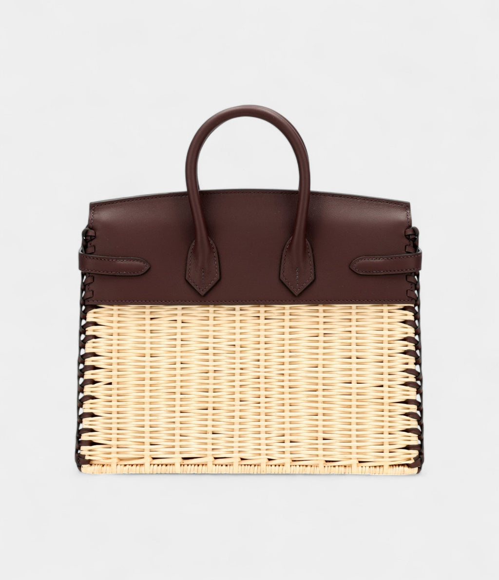 HMRouge Sellier Swift and Osier Wicker Picnic BK 25 Palladium Hardware