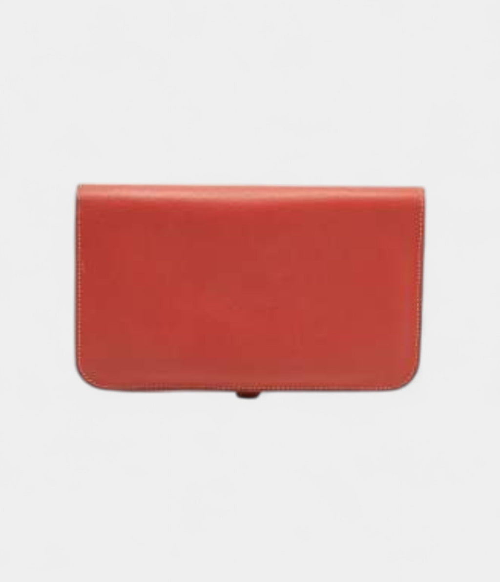 Hermes Sanguine Swift Leather Dogon Duo Wallet