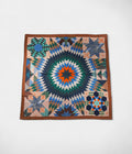 Hermes Scarves 140cm Shawls American Quilts Silk and Cashmere Hazelnut Naturel and Vert