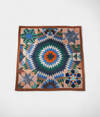 Hermes Scarves 140cm Shawls American Quilts Silk and Cashmere Hazelnut Naturel and Vert