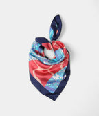 Hermes Scarves 140cm Shawls Silk Blue Giraffe