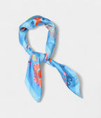 Hermes Scarves 140cm Shawls Silk Blue Horse Scarf