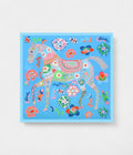 Hermes Scarves 140cm Shawls Silk Blue Horse Scarf