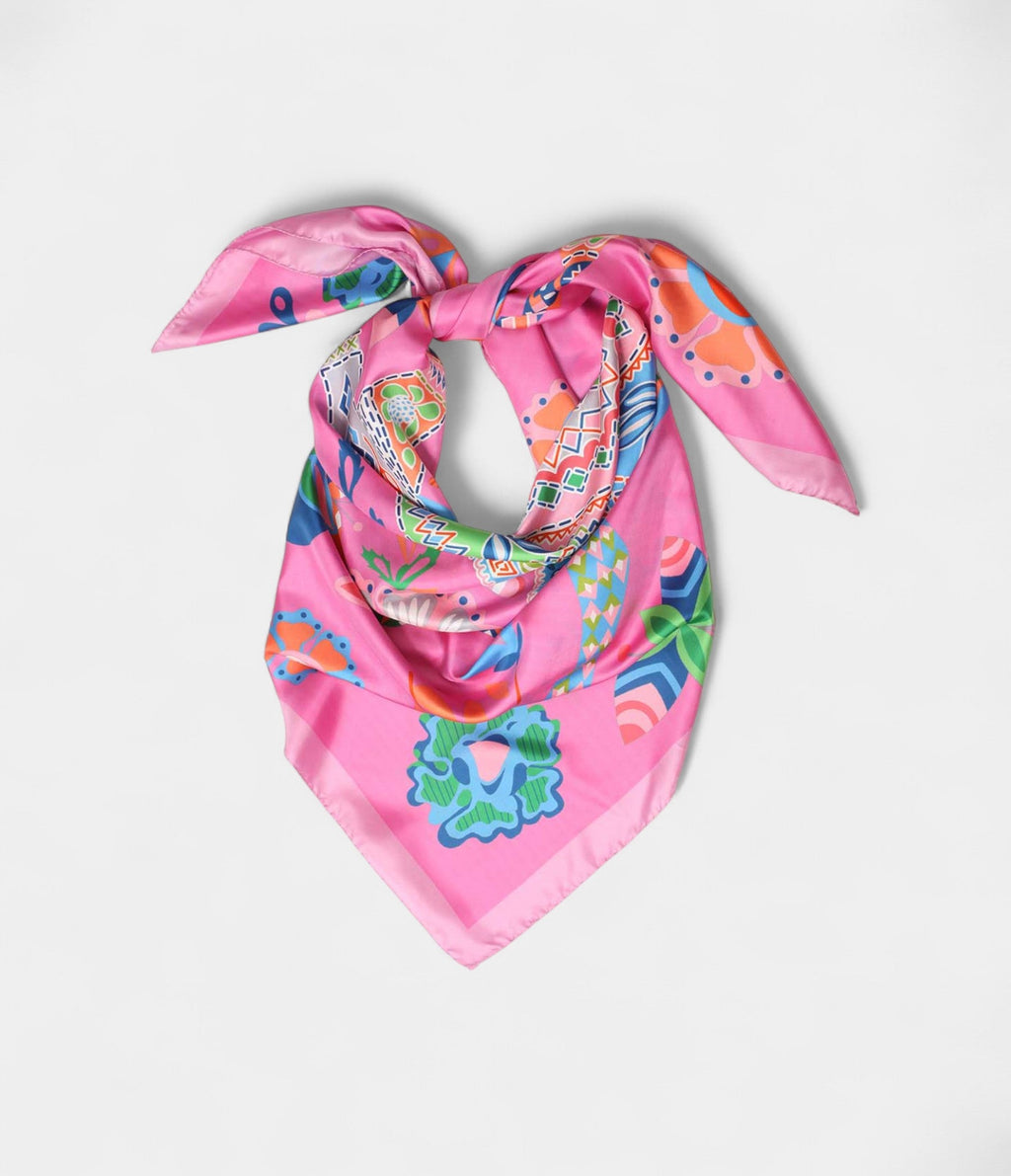 Hermes Scarves 140cm Shawls Silk Pink Horse Scarf