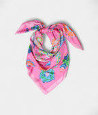 Hermes Scarves 140cm Shawls Silk Pink Horse Scarf