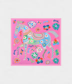 Hermes Scarves 140cm Shawls Silk Pink Horse Scarf