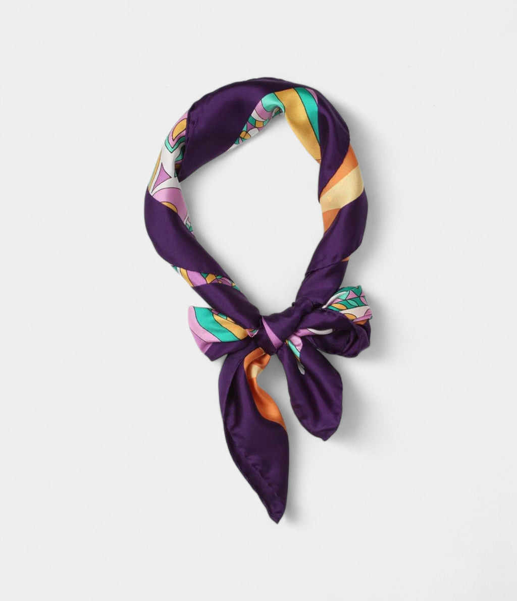 Hermes Scarves 140cm Shawls Silk Purple Giraffe Scarf