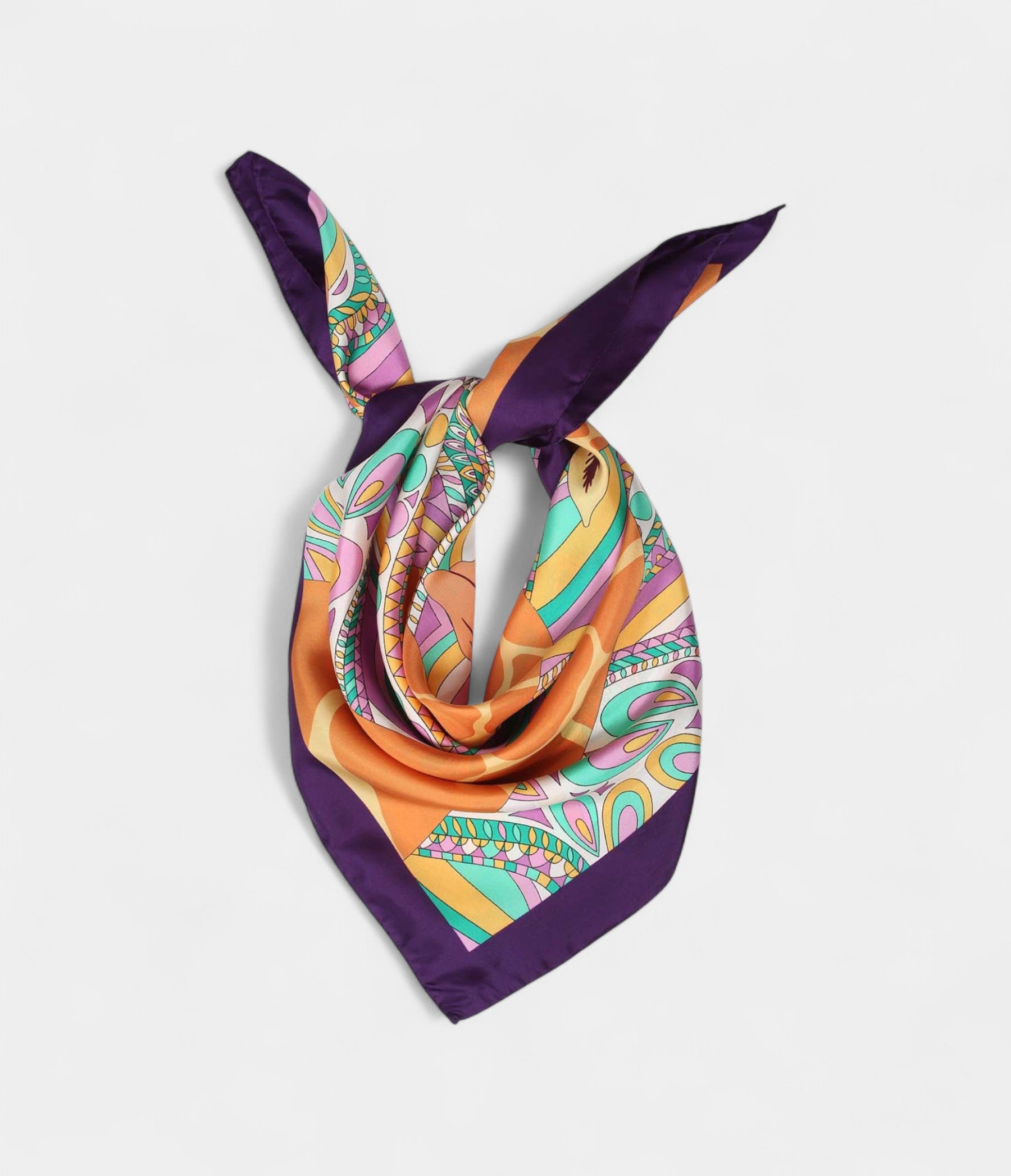 Hermes Scarves 140cm Shawls Silk Purple Giraffe Scarf